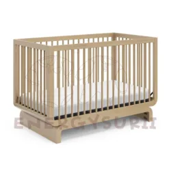 Convertible wooden crib with adjustable mattress height in Ohio